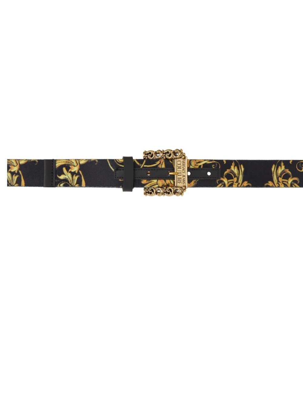 VERSACE JEANS COUTURE
Black /Gold Printed Belt; Size 105 CM; Made in Italy!